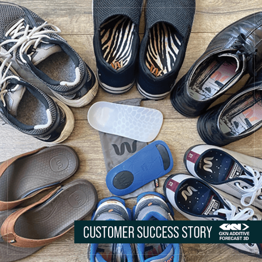 Custom insole and sandal manufacturer, Wiivv, is redefining comfort and convenience in the footwear industry.  Paired with their award-winning mobile app, consumers are able to create a digital copy of their foot and order completely customized footwear unique to them, delivered within 14 days.