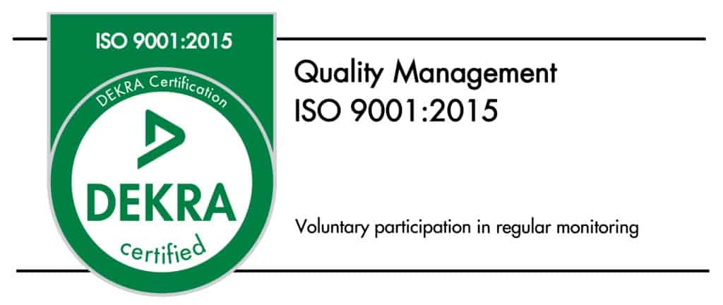 ISO 9001 2015 dekra green logo